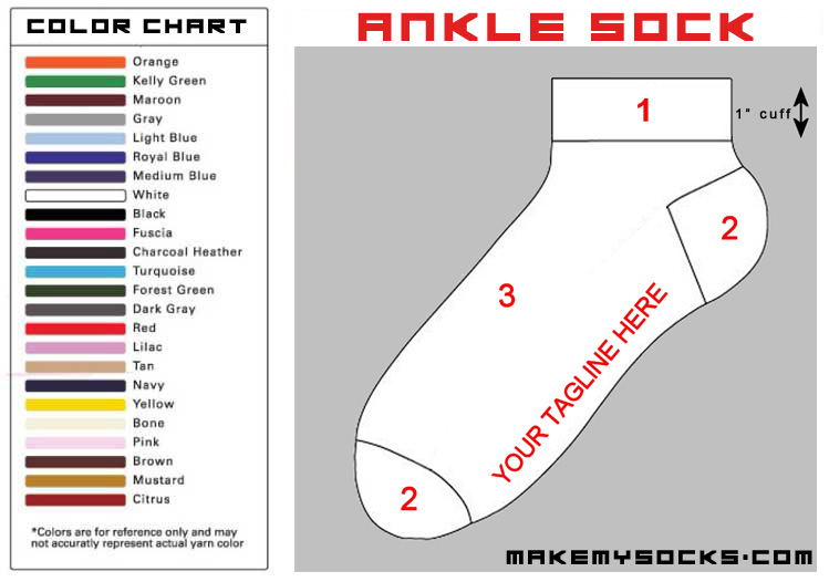 custom ankle socks mockup