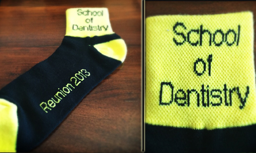 School reunion personalized gift socks