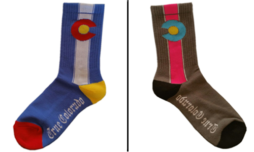 crew socks personalized for Colorado brand.