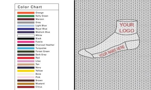 Sock color and pattern guide
