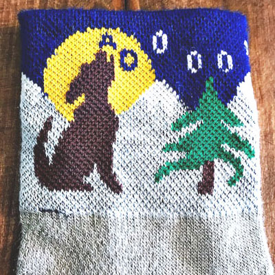 Custom Socks Wolf Mountain